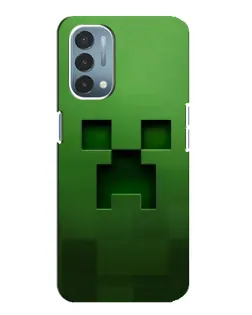 Чехол для OnePlus Nord N200 5G (DE211) с картинкой «Крипер микро-дизайн»