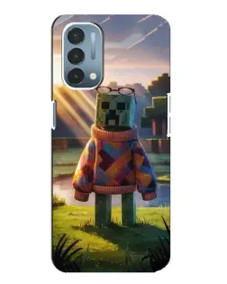Чехол для OnePlus Nord N200 5G (DE211) с картинкой «Крипер в свитере»