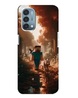 Чехол для OnePlus Nord N200 5G (DE211) с картинкой «Стив в лесу»