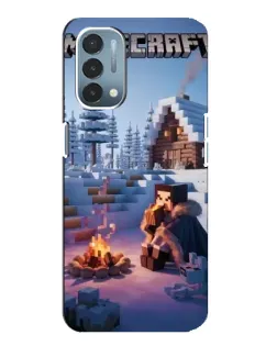Чехол для OnePlus Nord N200 5G (DE211) с картинкой «Зимний Minecraft»