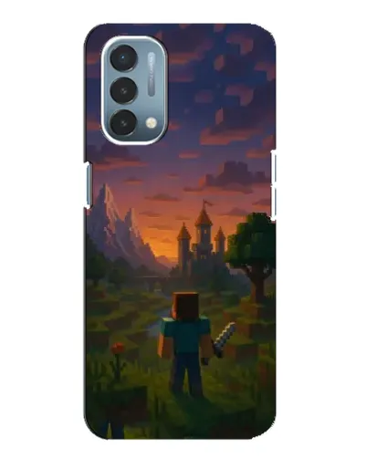 Чехол для OnePlus Nord N200 5G (DE211) с картинкой «Стив у башни» Чехол для OnePlus Nord N200 5G (DE211) с картинкой «Стив у башни»