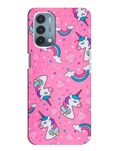 Чохол для OnePlus Nord N200 5G (DE211) з картинкою «Unicorn паттерн рожевий»