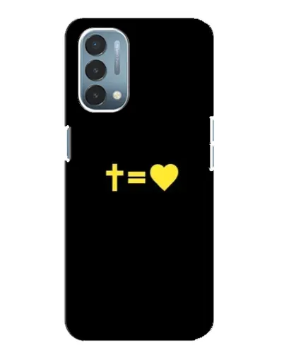 Чехол для OnePlus Nord N200 5G (DE211) с картинкой «Сердце и Крест»
