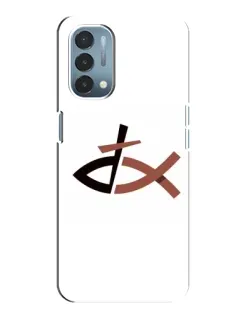 Чехол для OnePlus Nord N200 5G (DE211) с картинкой «Рыба и крест»