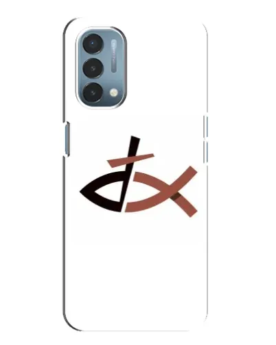 Чехол для OnePlus Nord N200 5G (DE211) с картинкой «Рыба и крест»