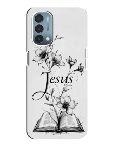Чехол для OnePlus Nord N200 5G (DE211) с картинкой «Цветы и Библия»