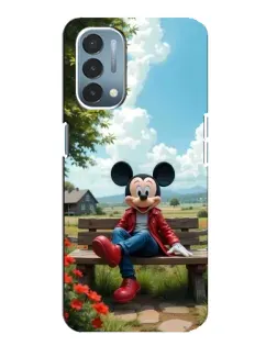 Чехол для OnePlus Nord N200 5G (DE211) с картинкой «Микки на скамейке»