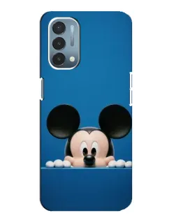 Чехол для OnePlus Nord N200 5G (DE211) с картинкой «Микки выглядывает»