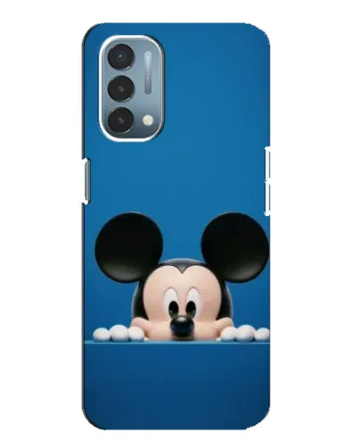 Чехол для OnePlus Nord N200 5G (DE211) с картинкой «Микки выглядывает»
