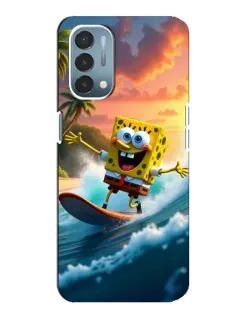 Чехол для OnePlus Nord N200 5G (DE211) с картинкой «Губка Боб серфингист»