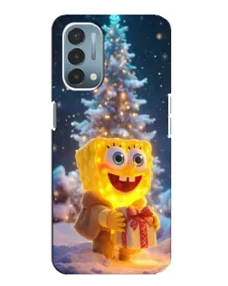 Чехол для OnePlus Nord N200 5G (DE211) с картинкой «Рождественский Спанч Боб»
