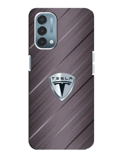 Чехол для OnePlus Nord N200 5G (DE211) с картинкой «Металлическая текстура Tesla»
