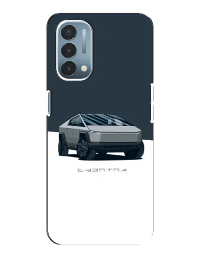 Чехол для OnePlus Nord N200 5G (DE211) с картинкой «Серебристый Cybertruck Tesla»