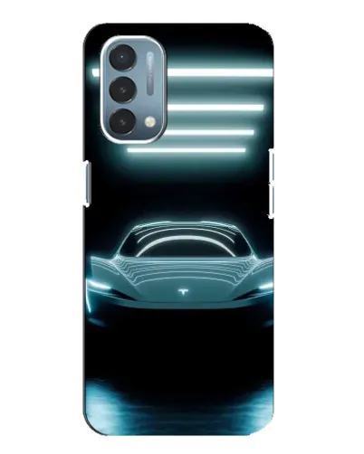 Чехол для OnePlus Nord N200 5G (DE211) с картинкой «Tesla в неоне»