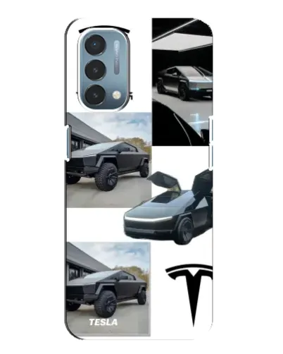 Чехол для OnePlus Nord N200 5G (DE211) с картинкой «Коллаж Cybertruck Tesla»