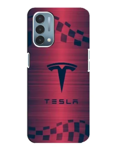 Чехол для OnePlus Nord N200 5G (DE211) с картинкой «Тесла красный карбон»