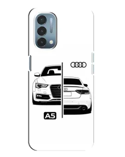 Чехол для OnePlus Nord N200 5G (DE211) с картинкой «Audi — контрастный дизайн»