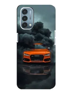 Чехол для OnePlus Nord N200 5G (DE211) с картинкой «Audi в облаках дыма»
