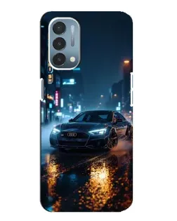 Чехол для OnePlus Nord N200 5G (DE211) с картинкой «Ночной город и Audi»