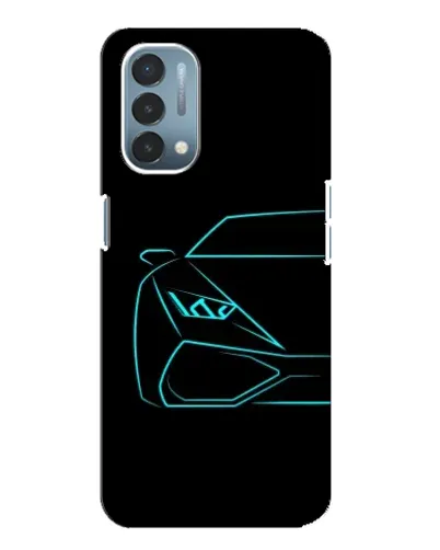 Чехол для OnePlus Nord N200 5G (DE211) с картинкой «Голубой силуэт Lamborghini» Чехол для OnePlus Nord N200 5G (DE211) с картинкой «Голубой силуэт Lamborghini»