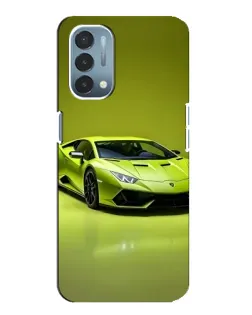 Чехол для OnePlus Nord N200 5G (DE211) с картинкой «Салатовый Lamborghini Huracan»