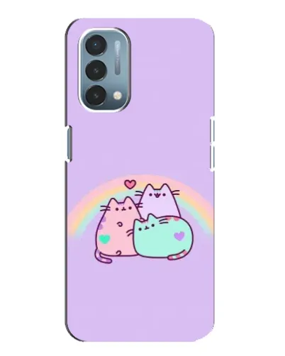Чехол для OnePlus Nord N200 5G (DE211) с картинкой «Радужные Пушины»