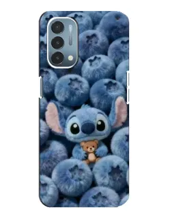 Чехол для OnePlus Nord N200 5G (DE211) с картинкой «Стич и голубика» Чехол для OnePlus Nord N200 5G (DE211) с картинкой «Стич и голубика»
