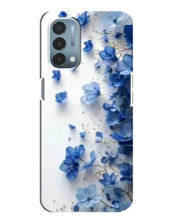 Чехол для OnePlus Nord N200 5G (DE211) с картинкой «Голубой цветочный каскад»