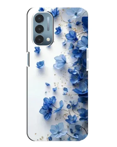 Чехол для OnePlus Nord N200 5G (DE211) с картинкой «Голубой цветочный каскад»