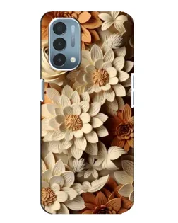 Чехол для OnePlus Nord N200 5G (DE211) с картинкой «Бежевый флористический декор»