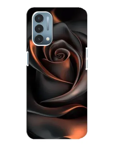Чехол для OnePlus Nord N200 5G (DE211) с картинкой «Шелковая черная роза»