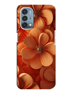 Чехол для OnePlus Nord N200 5G (DE211) с картинкой «Оранжевый макро цветок»