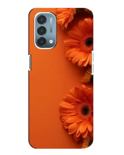 Чехол для OnePlus Nord N200 5G (DE211) с картинкой «Оранжевые герберы»