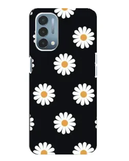 Чехол для OnePlus Nord N200 5G (DE211) с картинкой «Ромашки на черном»