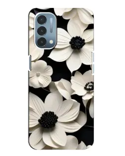 Чехол для OnePlus Nord N200 5G (DE211) с картинкой «Объемные белые цветы»