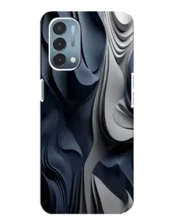 Чехол для OnePlus Nord N200 5G (DE211) с картинкой «Объемные синие складки» Чехол для OnePlus Nord N200 5G (DE211) с картинкой «Объемные синие складки»
