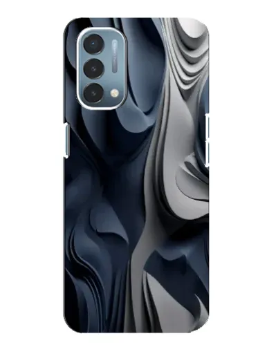 Чехол для OnePlus Nord N200 5G (DE211) с картинкой «Объемные синие складки»