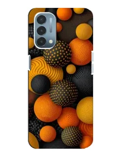 Чехол для OnePlus Nord N200 5G (DE211) с картинкой «Объемные оранжевые сферы»