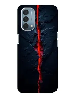 Чехол для OnePlus Nord N200 5G (DE211) с картинкой «Kрасная лавовая трещина»
