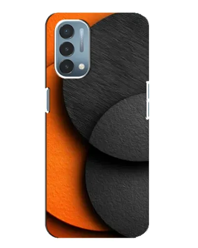 Чехол для OnePlus Nord N200 5G (DE211) с картинкой «Геометрия оранжевых кругов»