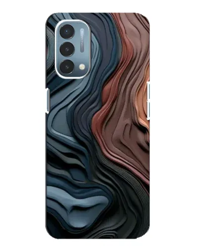 Чехол для OnePlus Nord N200 5G (DE211) с картинкой «Цветные волны каньона»
