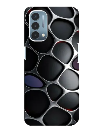 Чехол для OnePlus Nord N200 5G (DE211) с картинкой «Объемная темная решетка»