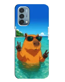 Чехол для OnePlus Nord N200 5G (DE211) с картинкой «Морская капибара»