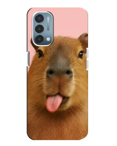 Чехол для OnePlus Nord N200 5G (DE211) с картинкой «Капибара с языком»