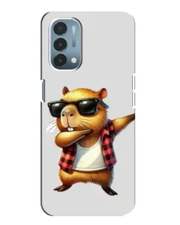 Чехол для OnePlus Nord N200 5G (DE211) с картинкой «Капибара рэпер даб»