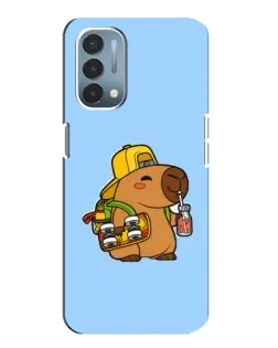 Чехол для OnePlus Nord N200 5G (DE211) с картинкой «Капибара на скейте»