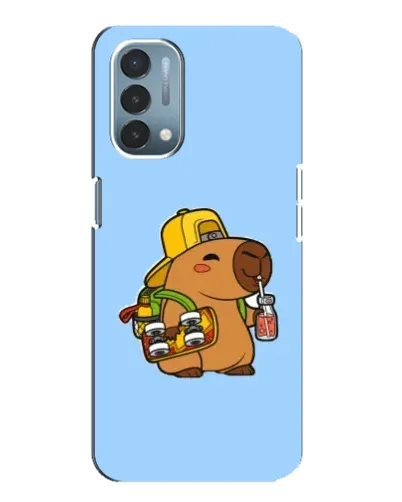 Чехол для OnePlus Nord N200 5G (DE211) с картинкой «Капибара на скейте»