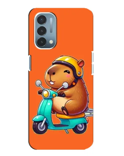 Чехол для OnePlus Nord N200 5G (DE211) с картинкой «Капибара на скутере»