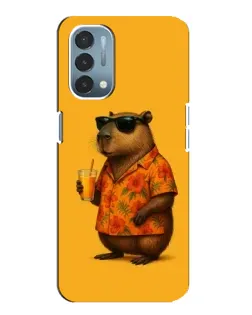 Чехол для OnePlus Nord N200 5G (DE211) с картинкой «Капибара на отдыхе»