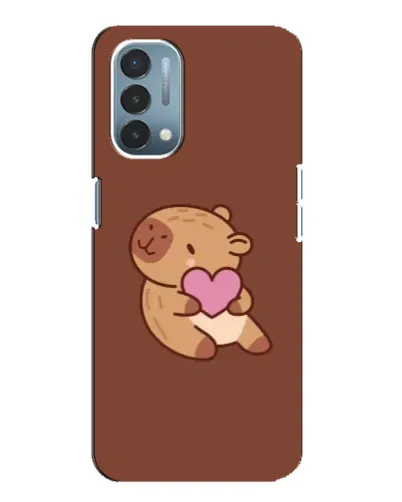 Чехол для OnePlus Nord N200 5G (DE211) с картинкой «Капибара с сердцем»